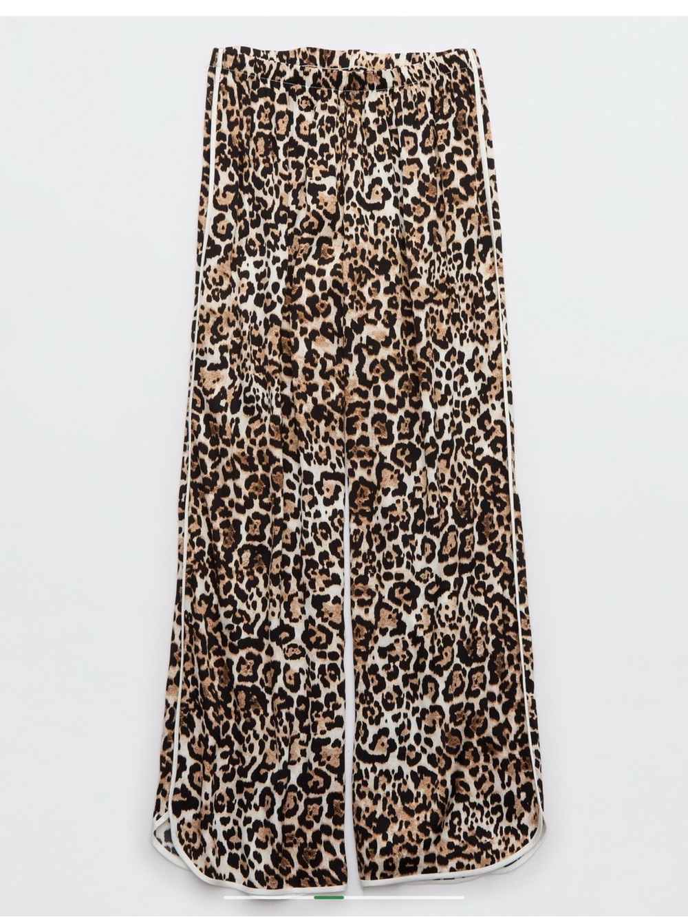 aerie Leopard-Print Wide Leg Pants - Tan & Black